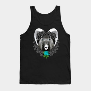 Goat Blue Rose Wreath Tank Top